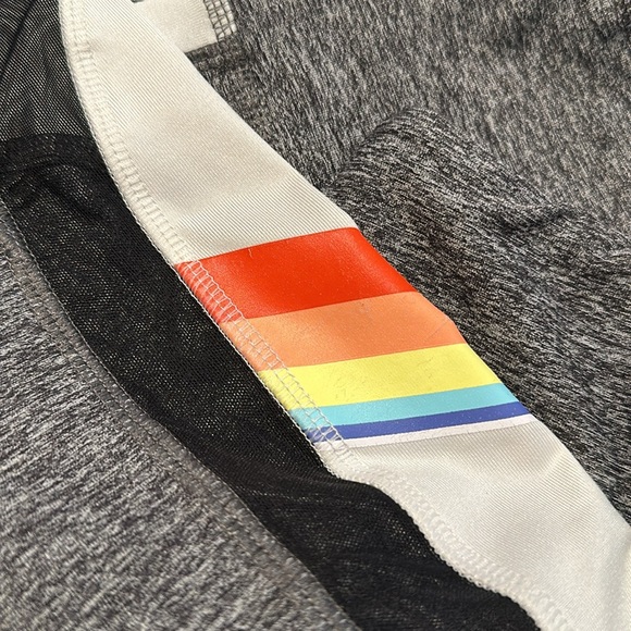 Victoria’s Secret PINK High Waisted Black Grey Rainbow Colorblock Leggings XS - Picture 7 of 7